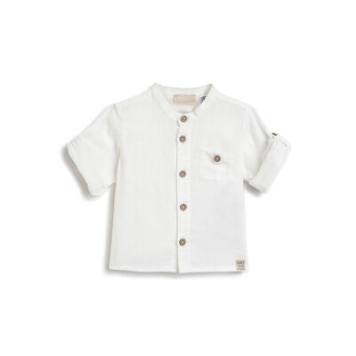 Boys Bronze Solid Long Sleeve Shirt